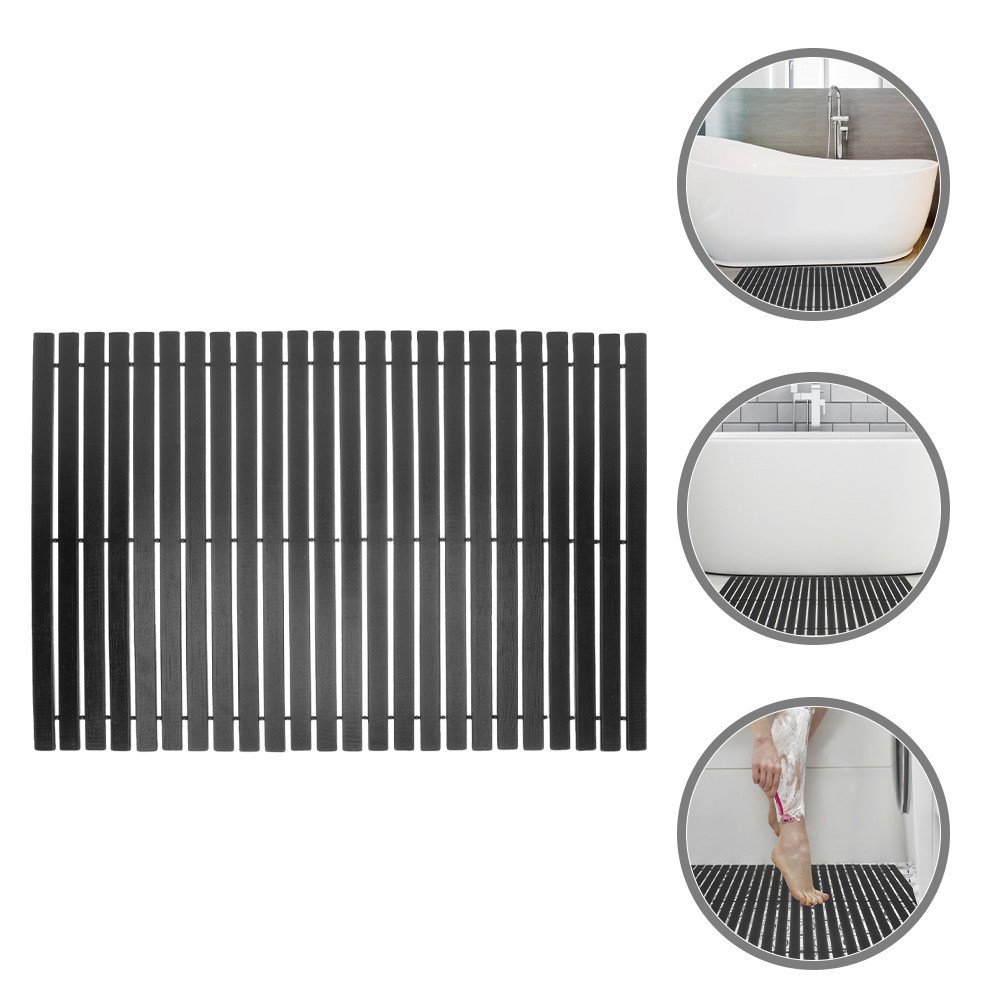 Bamboo Bath Mat - Tapete de banho antiderrapante em bambu